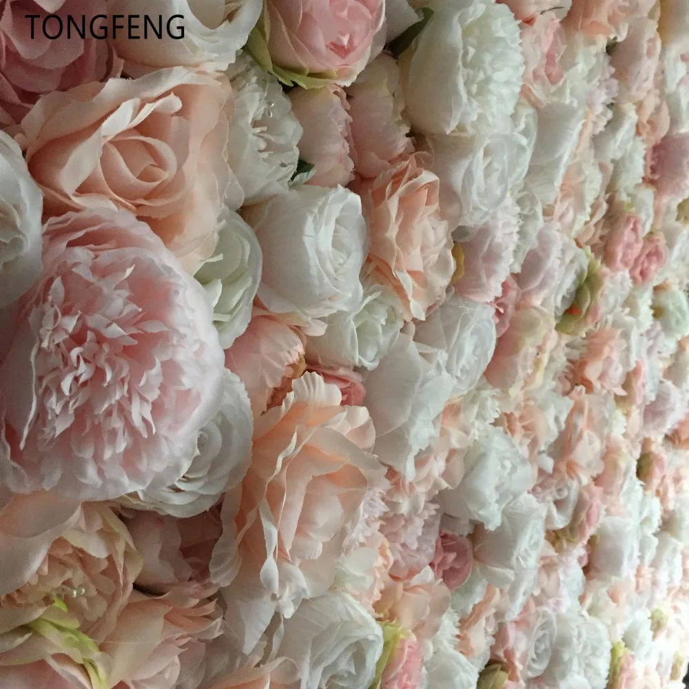TONGFENG 8 шт./лот Розовый 3D цветок настенная панель бегунок цветы Шелковая Роза Пион