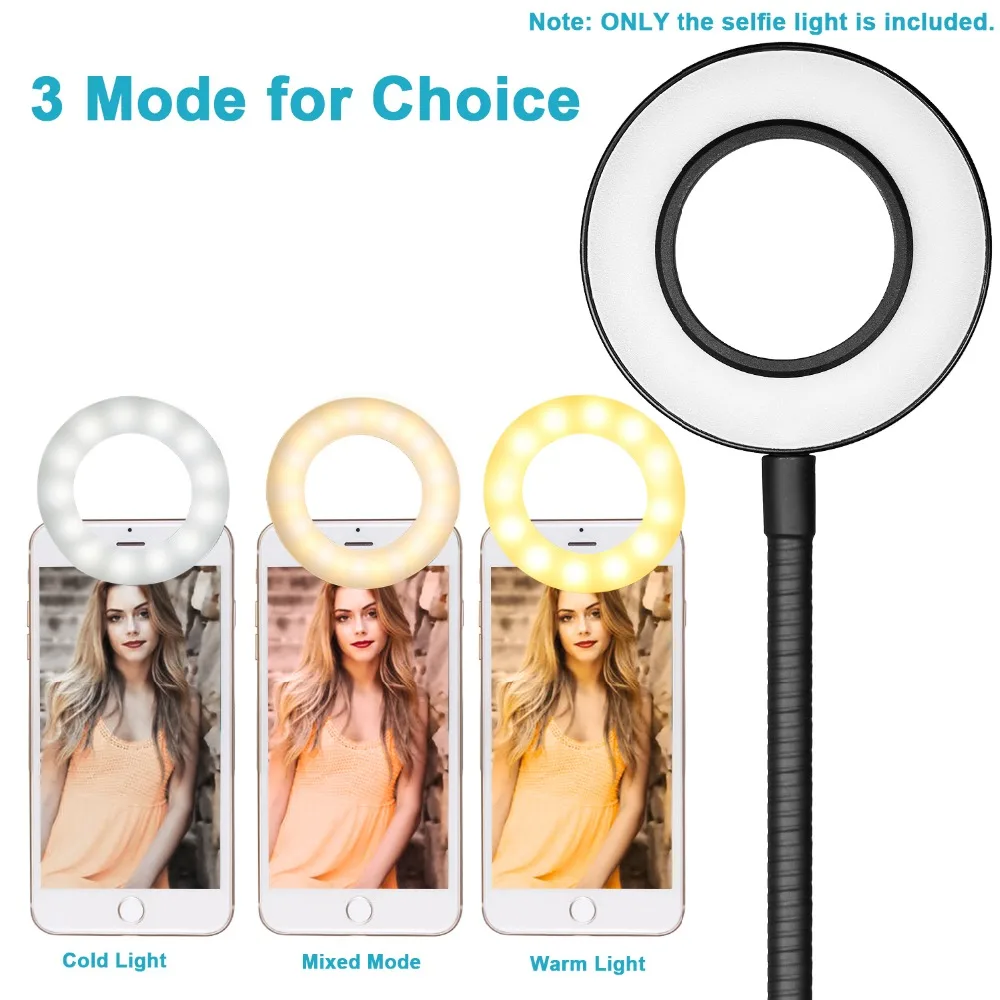 Светильник для селфи и держатель сотового телефона LIVE STREAM BLACK|Фотографическое