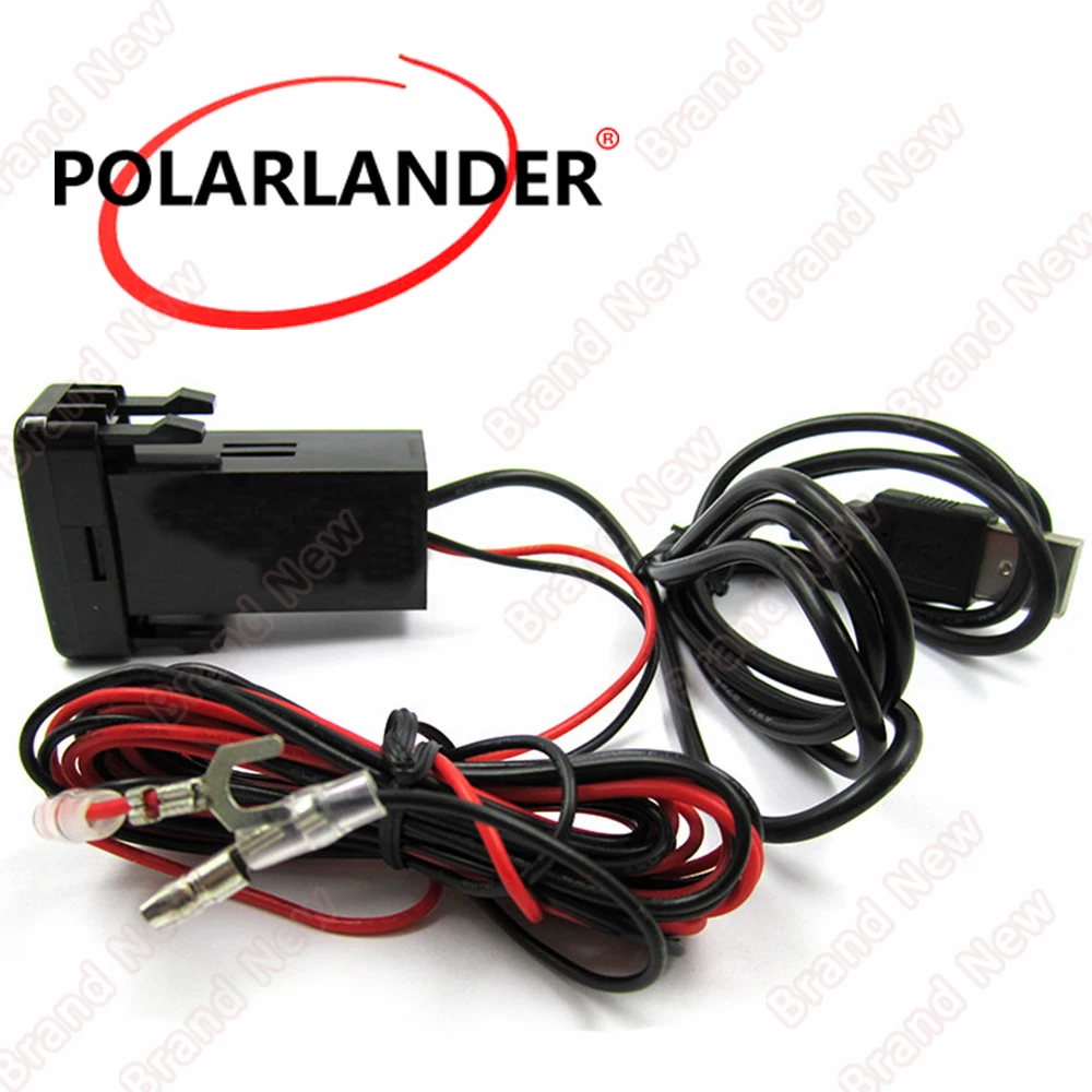 2.1A двойной USB Автомобильное зарядное устройство MP3 аудио плеер ABS для Toyota гнездо