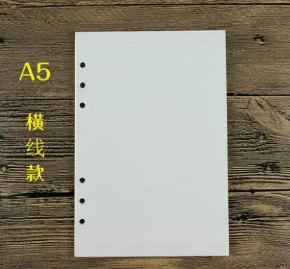 A5 Line A5/A6 черная и Wahite спираль блокнот наполнитель бумага для Filofax Диарио планировщик внутренние страницы сменного переплета книжная бумага - Цвет: A5 Line