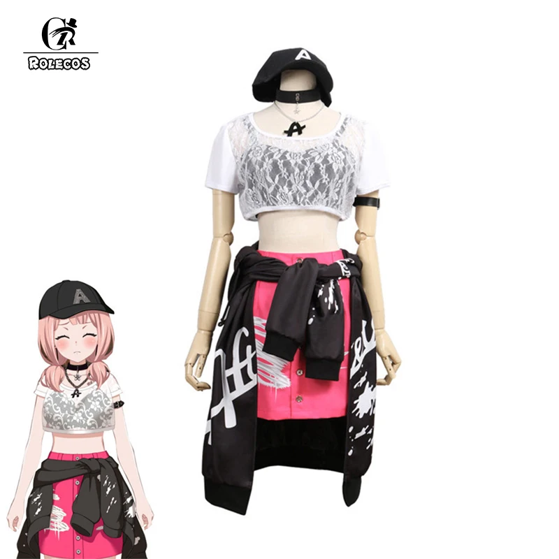 ROLECOS аниме BanG Dream! Afterglow костюмы для косплея Uehara Himari костюм куртка с трубочкой Топ