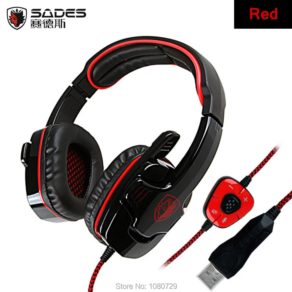Sades 901 SA SA901 USB игровая гарнитура 7.1 Surround Sound игра наушники с микрофоном для ПК
