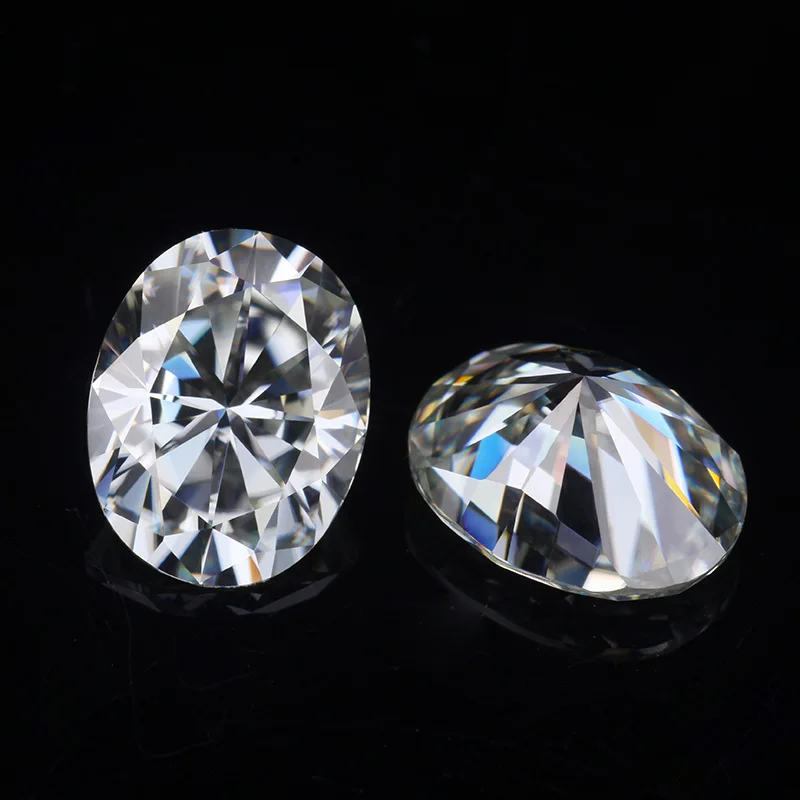 

Test passed positive IJ color loose moissanite 8*10mm 3ct oval moissanite gems whole sale price for fashion jewelry making