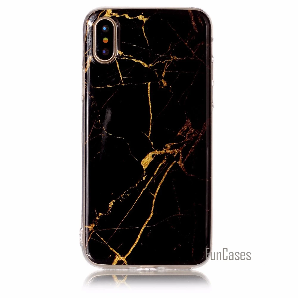 Силиконовый чехол для iPhone X/10 ретро Мрамор узор Дизайн текстура мягкая Чехол Коке