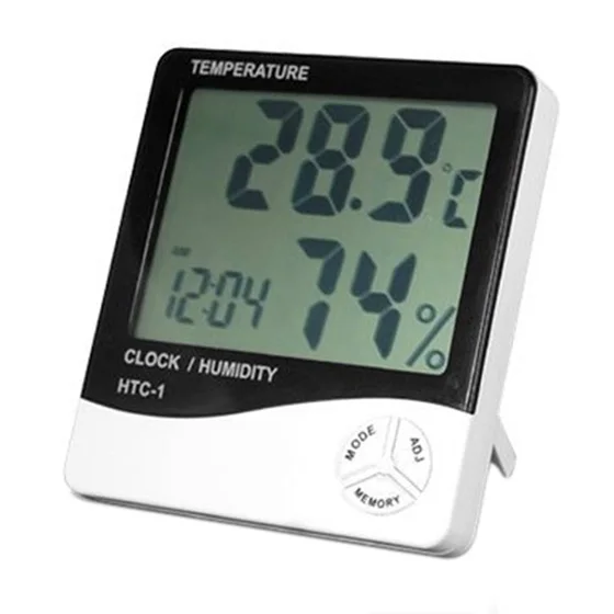 

Wholesales Digital LCD Temperature and Humidity Meter Clock Alarm