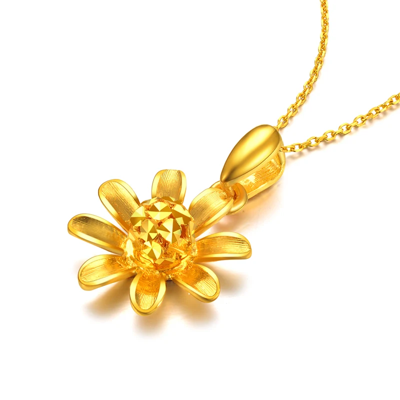 

Pure 999 Yellow Gold SunFlower Pendant 2.2g