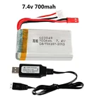 7,4 V 600mAh1000mAh литий-полимерный аккумулятор 603048 и зарядное устройство для X600 U829A U829X F46 X601H JXD391 FT007 2s литий-полимерный аккумулятор 703048 частей