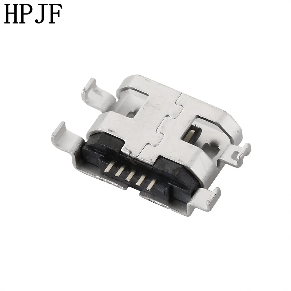 10 шт. Micro USB Тип передачи данных B гнездо 5Pin SMT SMD 4 ножки DIP паяльный Разъем плоский