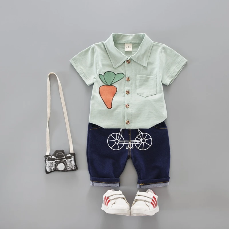 Toddler Boys Clothing Set Summer Baby Suit Shorts Shirt 8-11T Children Kid Clothes Suits Formal Wedding Party Costume | Детская одежда