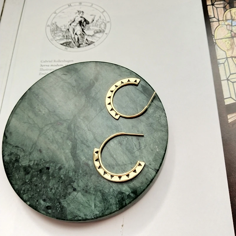 Женские Геометрические серьги-гвоздики из серебра 925 пробы | Украшения и