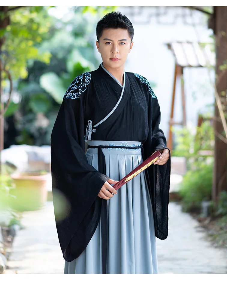 Hanfu мужские китайские танцевальные костюмы hmong одежда Китайский традиционный мужской костюм