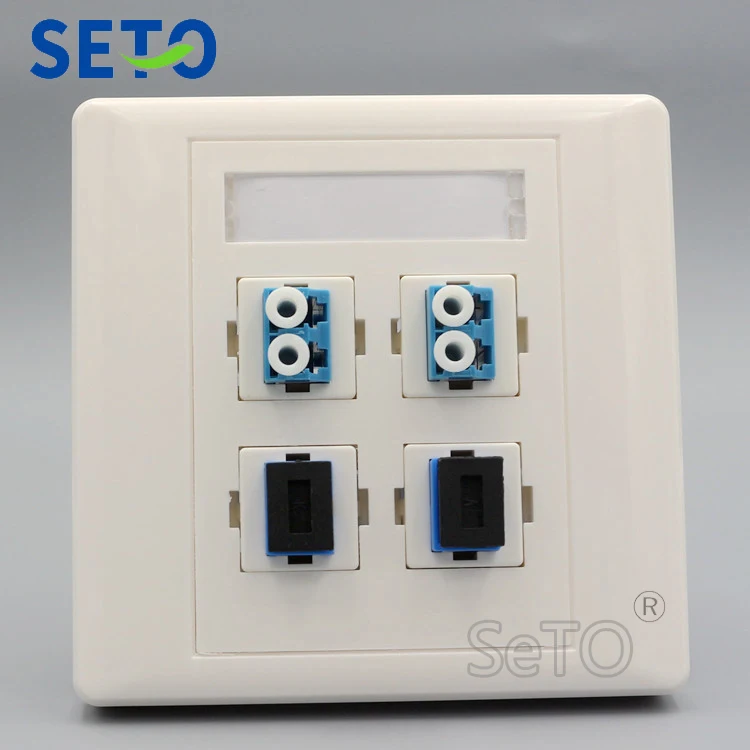 SeTo 86 Тип двойной оптический SC + LC разъем соединитель розетка настенная пластина