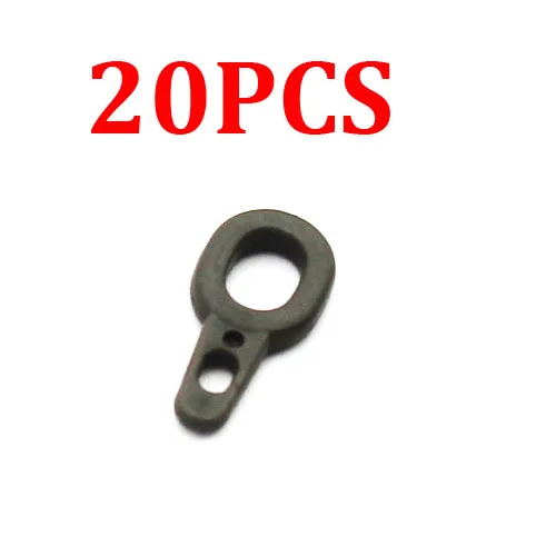 20PCS Rig Ring Набор аксессуаров для ловли карпа, Беговая установка, кольцо из резиновых бусин для ловли карпа, снасти для волос - Цвет: 20PCS Rig Ring