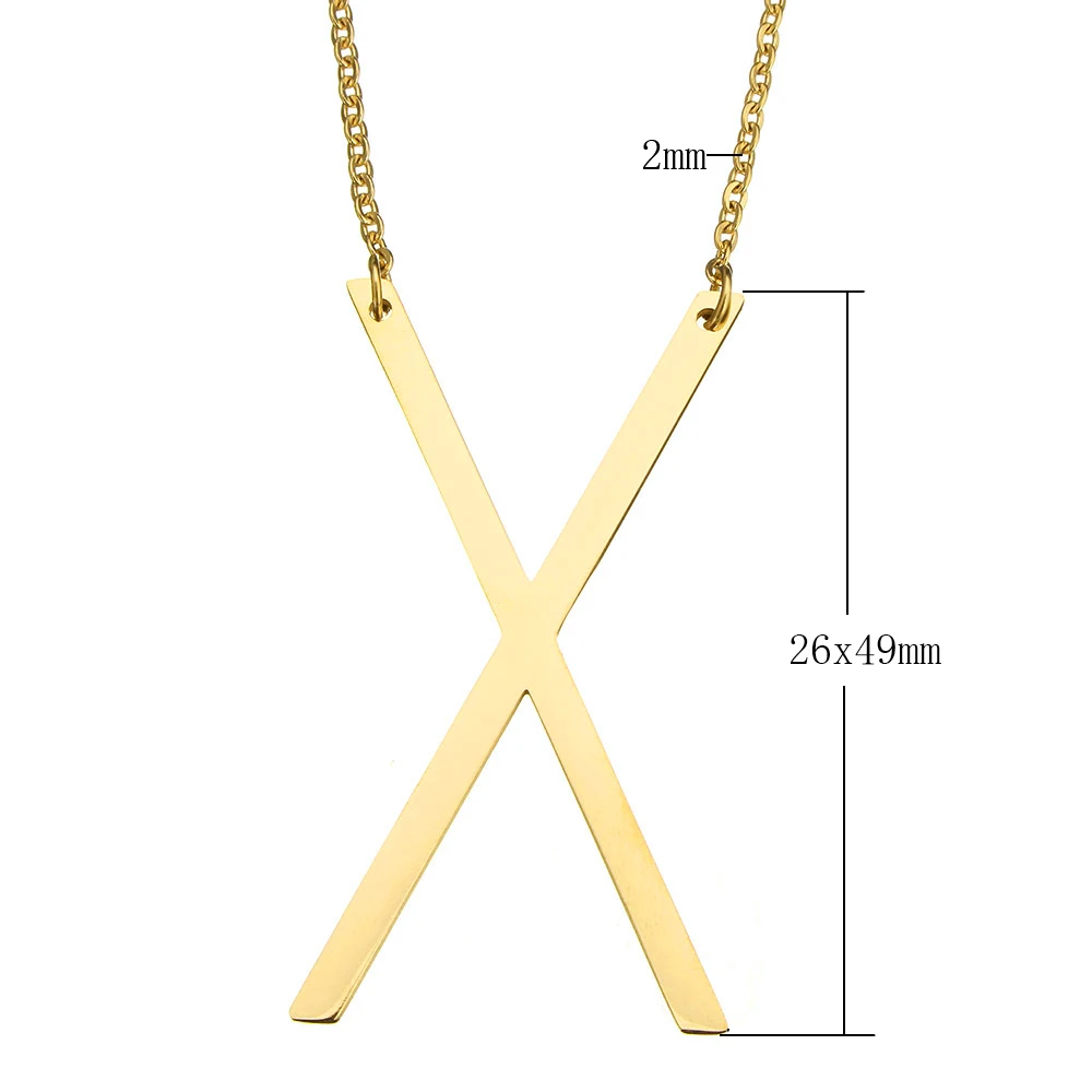 Ожерелье женское модное из нержавеющей стали с подвеской в виде букв| |