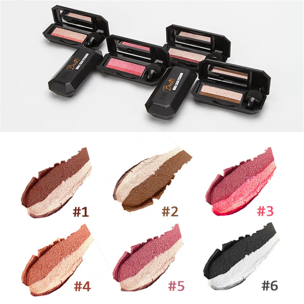 2 color Stamp Shimmer Eyeshadow Palette Makeup Powder Flexibility long Lasting Fashion makeup eye shadow palette Cosmetics 2019 |