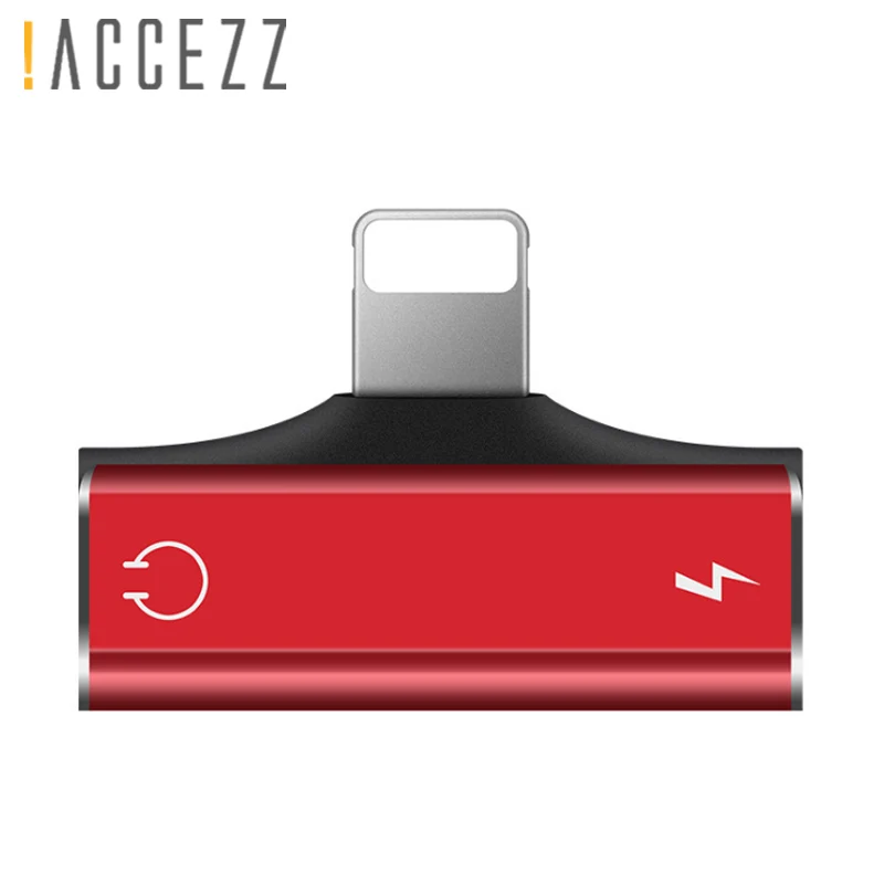 ! ACCEZZ 2 в 1 двойной адаптер для зарядки и прослушивания Iphone 7 8 Plus кабели