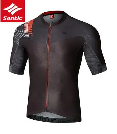 Santic 8 стиль мужской короткий рукав Велоспорт Джерси лето дышащий MTB дорожный велосипед Топ быстросохнущая Pro Спорт на открытом воздухе Футболка с рисунком "Верховая езда" - Цвет: M7C02105