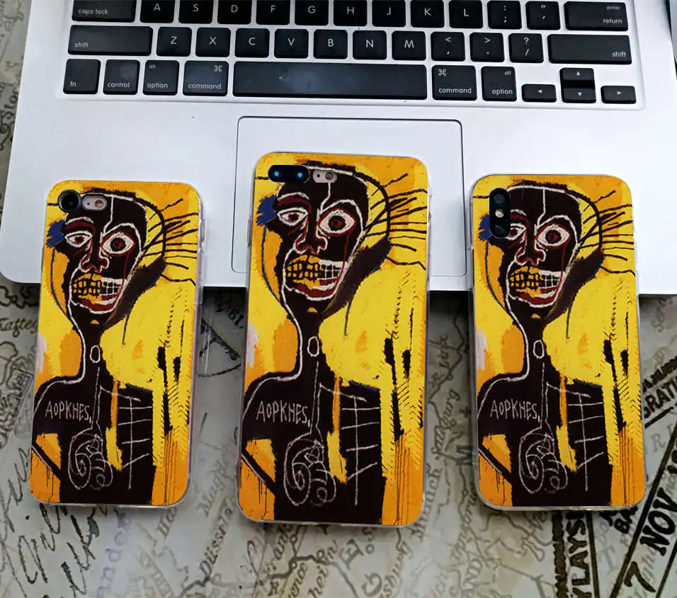Minason, художественный чехол с граффити Jean Michel Basquiat для iPhone X, 5 S, 5S, XR, XS Max, 6, 6 S, 7, 8 Plus, мягкий силиконовый чехол для телефона, Fundas