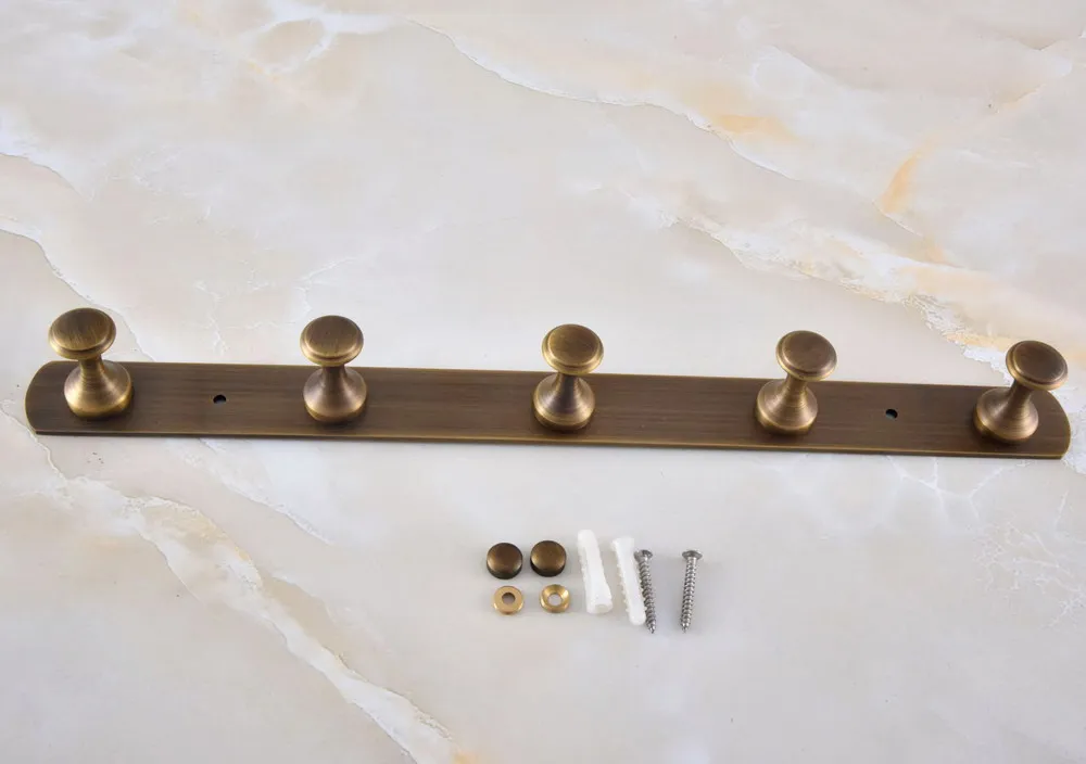 Настенные винтажные Ретро античные латунные крючки для полотенец ванной комнаты