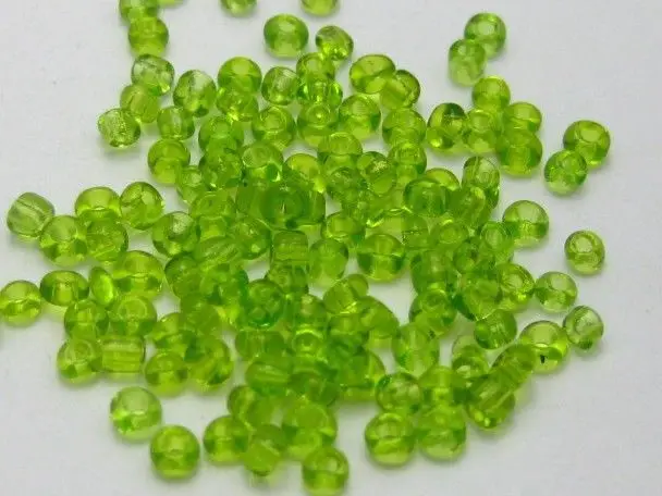 

5000 Transparent Green Glass Seed Beads 2mm (10/0) + Storage Box