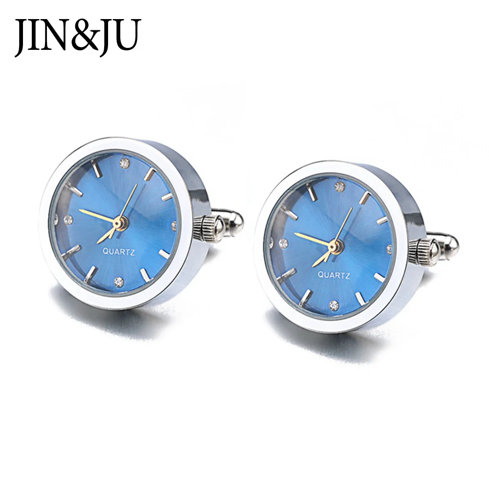 

JIN&JU Men Jewelry New Arrive Men's Shirt Clock Design Jewelry Watch Cuff Link Men Jewelry Wedding Groom Men Cuff Links