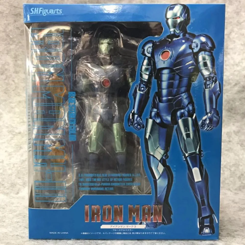 Marvel SHF 6 &quotЖелезный человек MK3 синяя невидимая Фигурка Железный 3 Mark III Tony Stark KO's S.