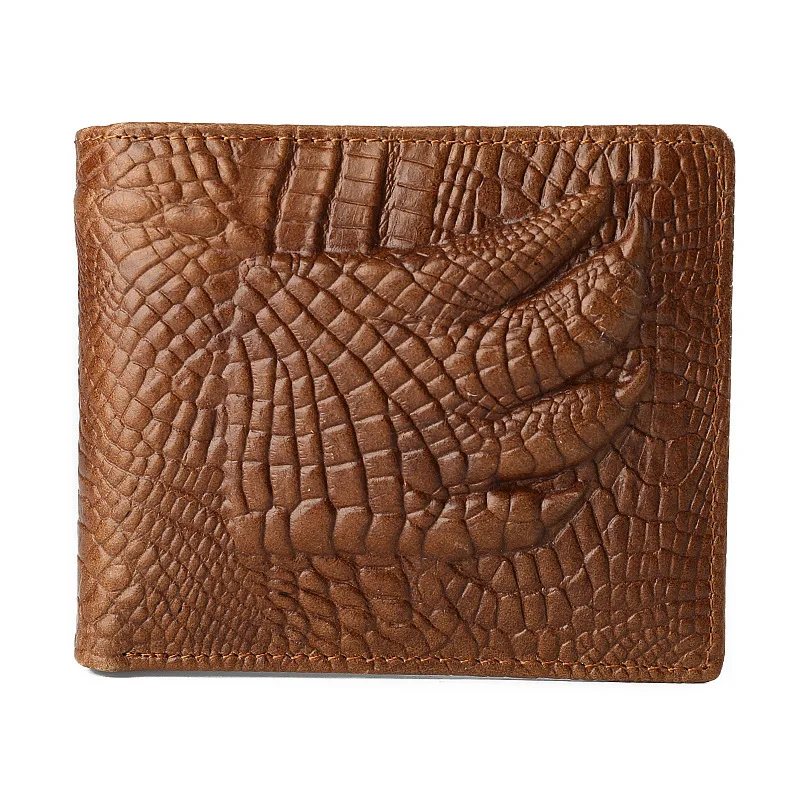 Мужские кошельки JINBAOLAI из натуральной кожи аллигатора с зернистой текстурой