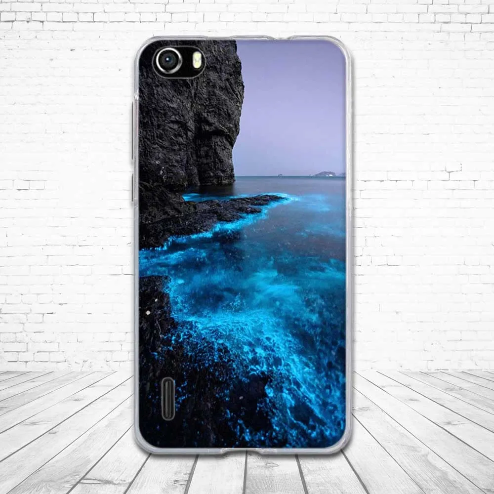 Чехол для Huawei Honor 6 Мягкая силиконовая задняя крышка из ТПУ чехол с 3D милой кошкой