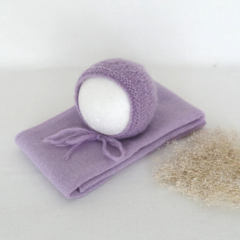 Newborn Stretch Wrap A Lovely Set Of Lace Hat Cap Baby Photography Prop Outfit New Born Knit Mohair And Bonnet Sets | Детская одежда и