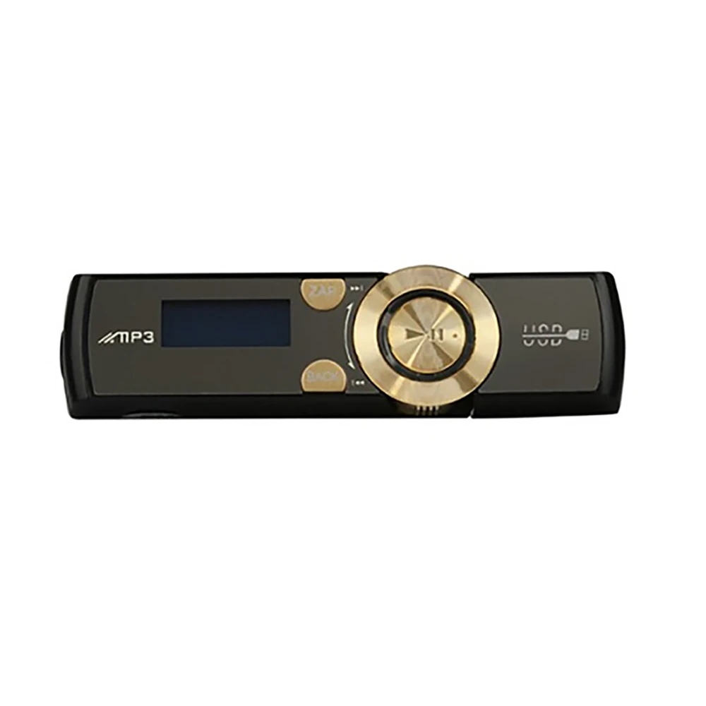 Мини MP3-плеер с зажимом, MP3, USB, ЖК-экран, поддержка 8 ГБ, флеш-плеер TF, поддержка s, fm-радио, функция Мини-плеера - Цвет: gold