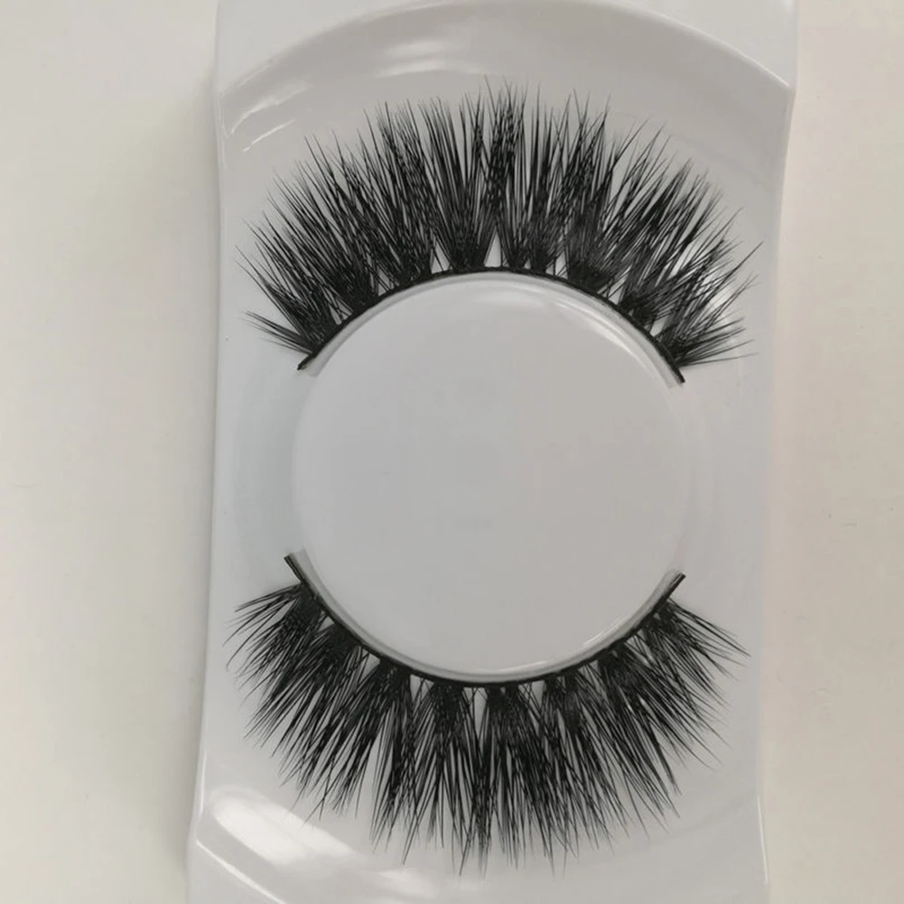 1 пара пикантные Для женщин длинный естественный толстый крест ресницы накладные