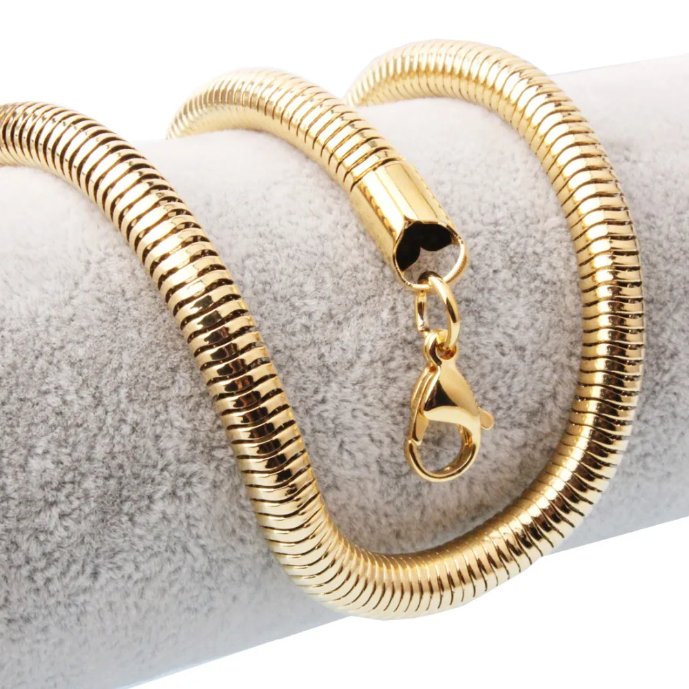 Мужская цепочка с елочкой круглая из нержавеющей стали шириной 4 2/6 мм