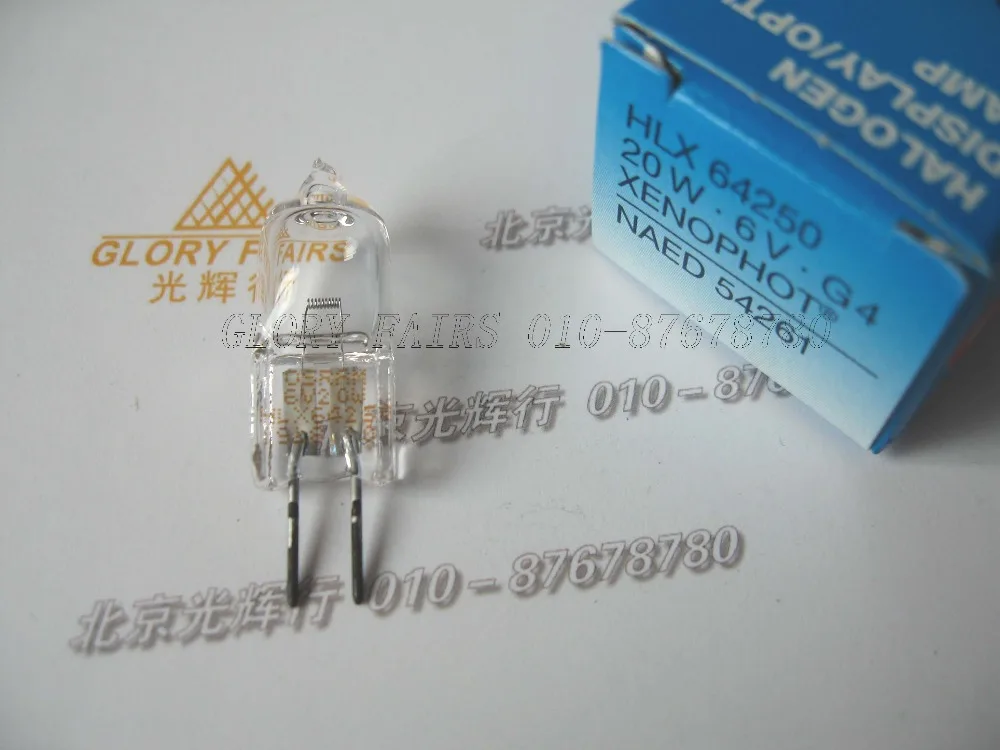 2 шт. ОС HLX 64250 6V 20 Вт G4 лампы 64250HLX 6V20W галогенная лампа Nikon Olympus микроскоп