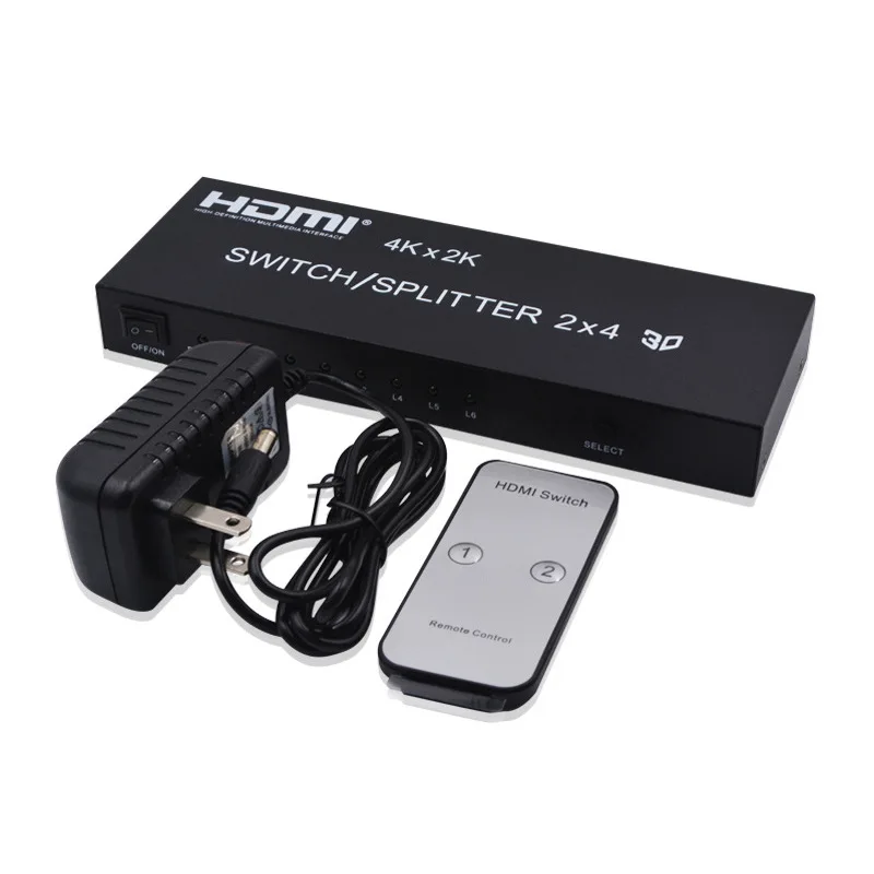 2x4 Switcher HDMI порт для PS3 PS4 Xbox 360 PC DV DVD HDTV 1080P 2 входа 4 выхода v1.4 4K