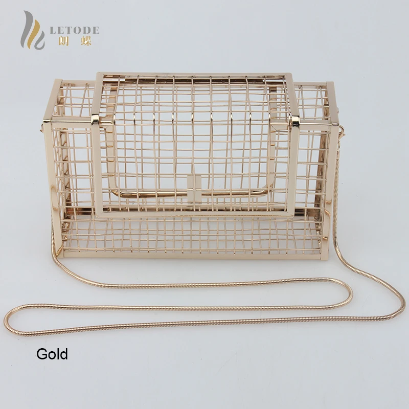 Винтажная стильная женская сумка металлическая мини-сумка через плечо с лямкой