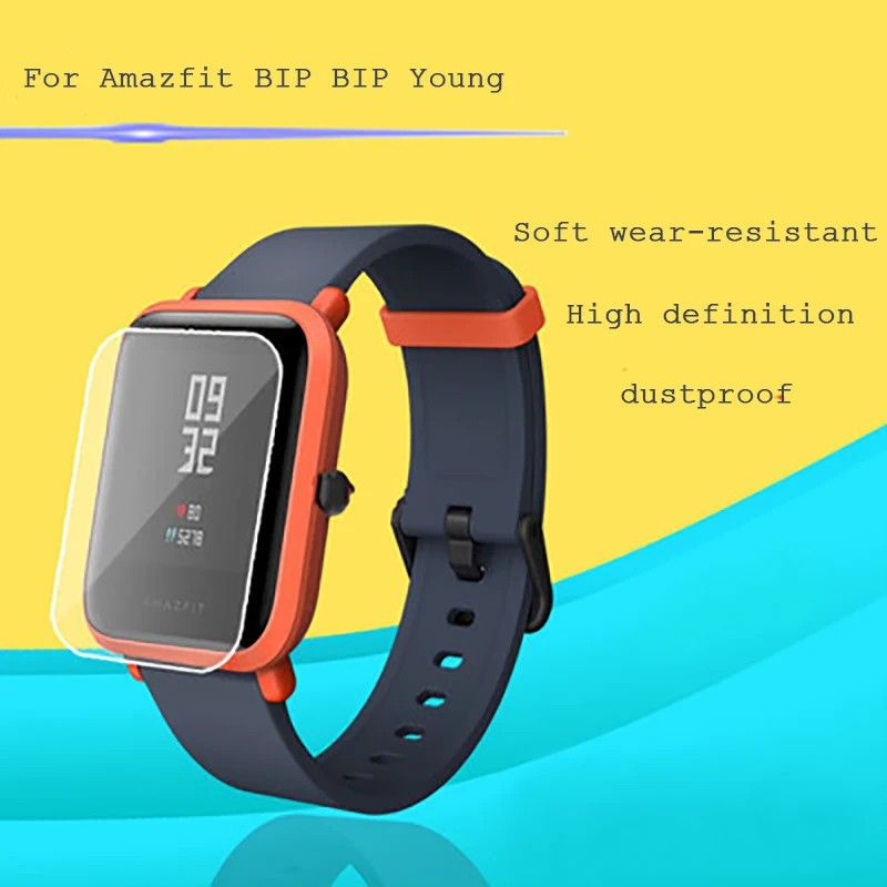 Мягкая прозрачная защитная пленка из ТПУ для умных часов Xiaomi Huami Amazfit Bip BIT PACE Lite 3