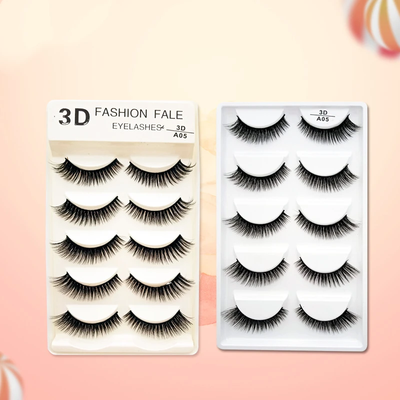 

5 Pairs Thick Crisscross False Eyelashes Multi-layer Three-dimensional High Quality Fake Eyelash Extension Tools
