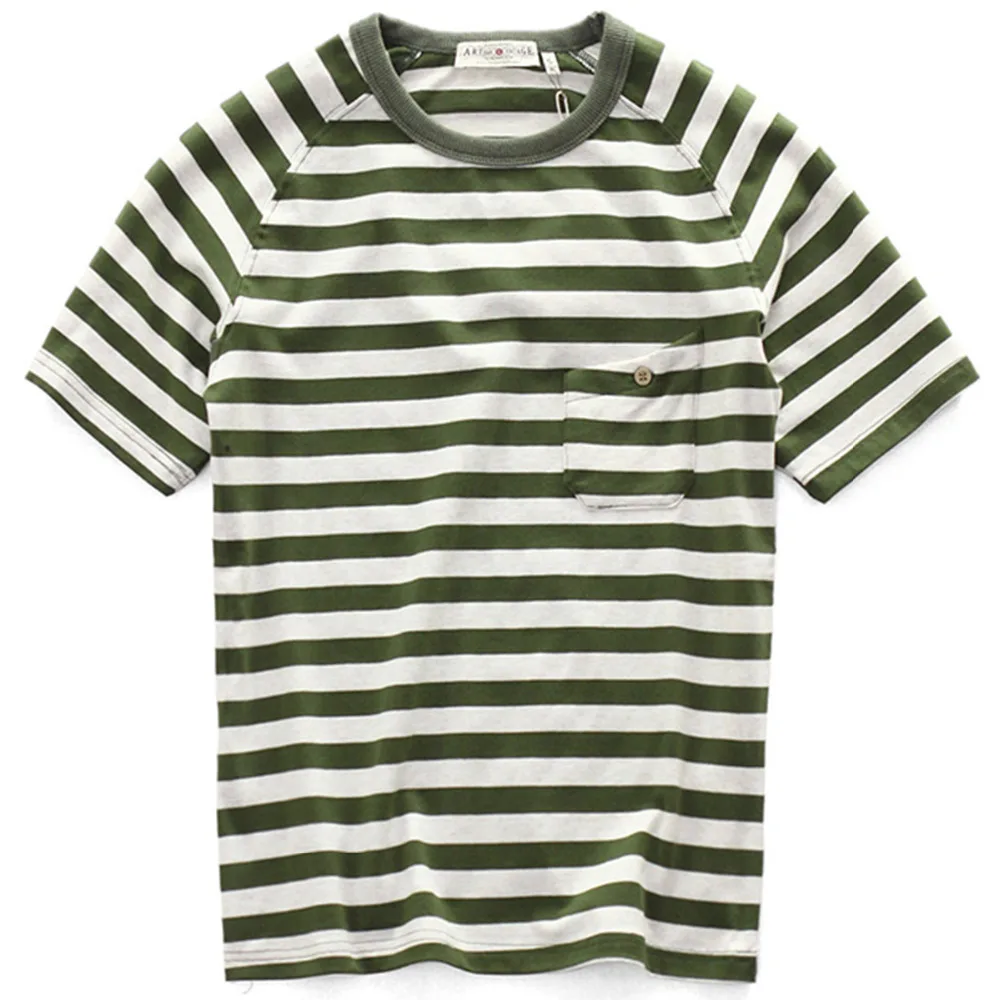 2018 летняя хлопковая льняная темно синяя футболка в полоску уличная одежда для