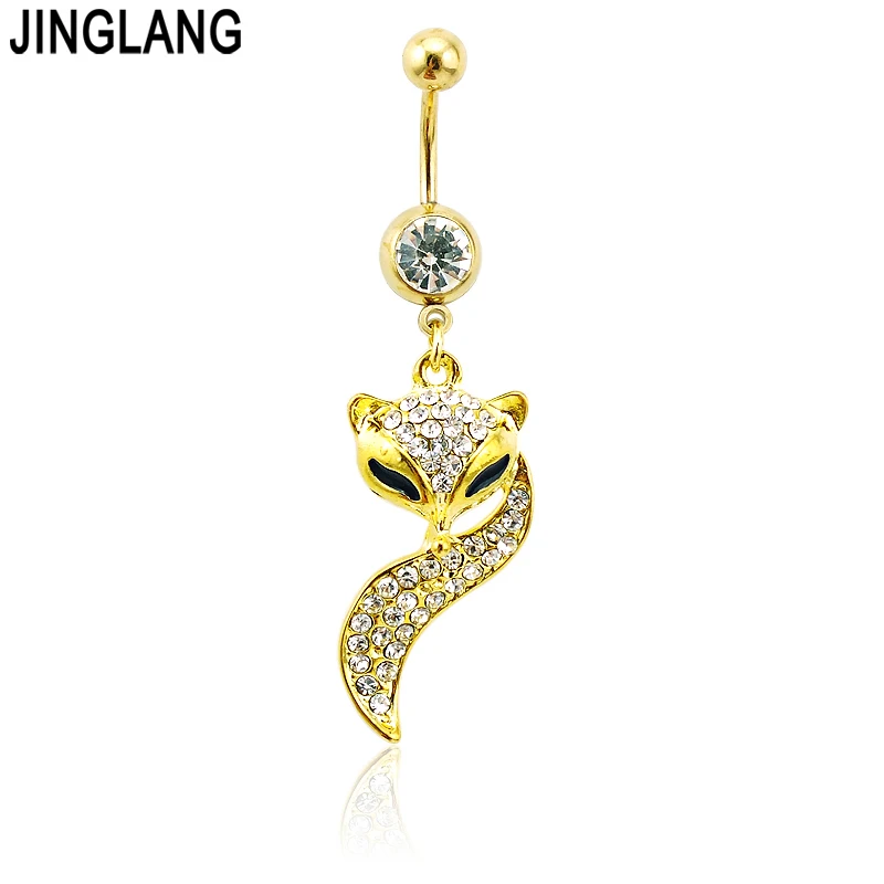 JINGLANG новые модные кольца для пупка из нержавеющей стали штанги Висячие белые