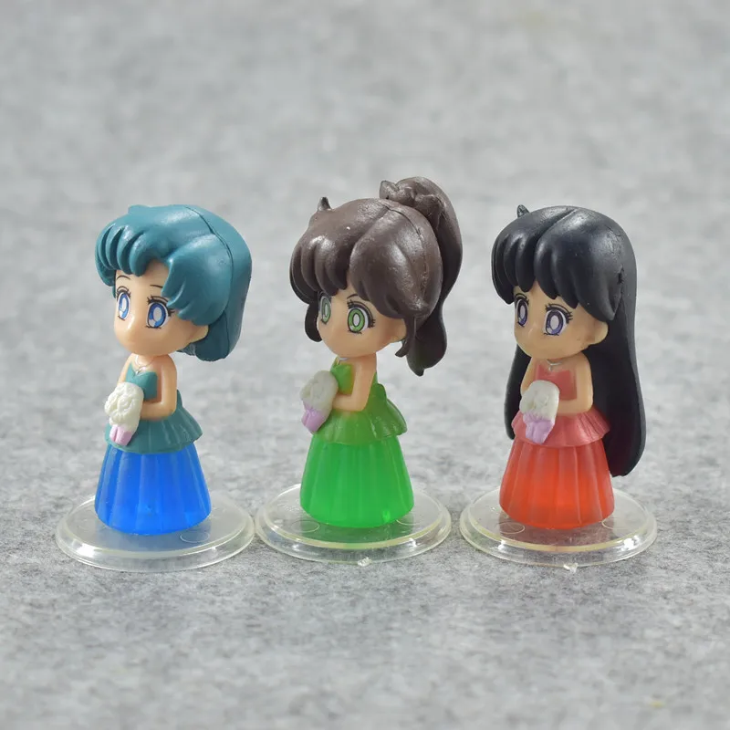 6 шт./компл. платье Сейлор Мун ver. Tsukino Usagi Serenity Sailor Mars Mercury Venus Jupiter PVC Фигурки игрушки