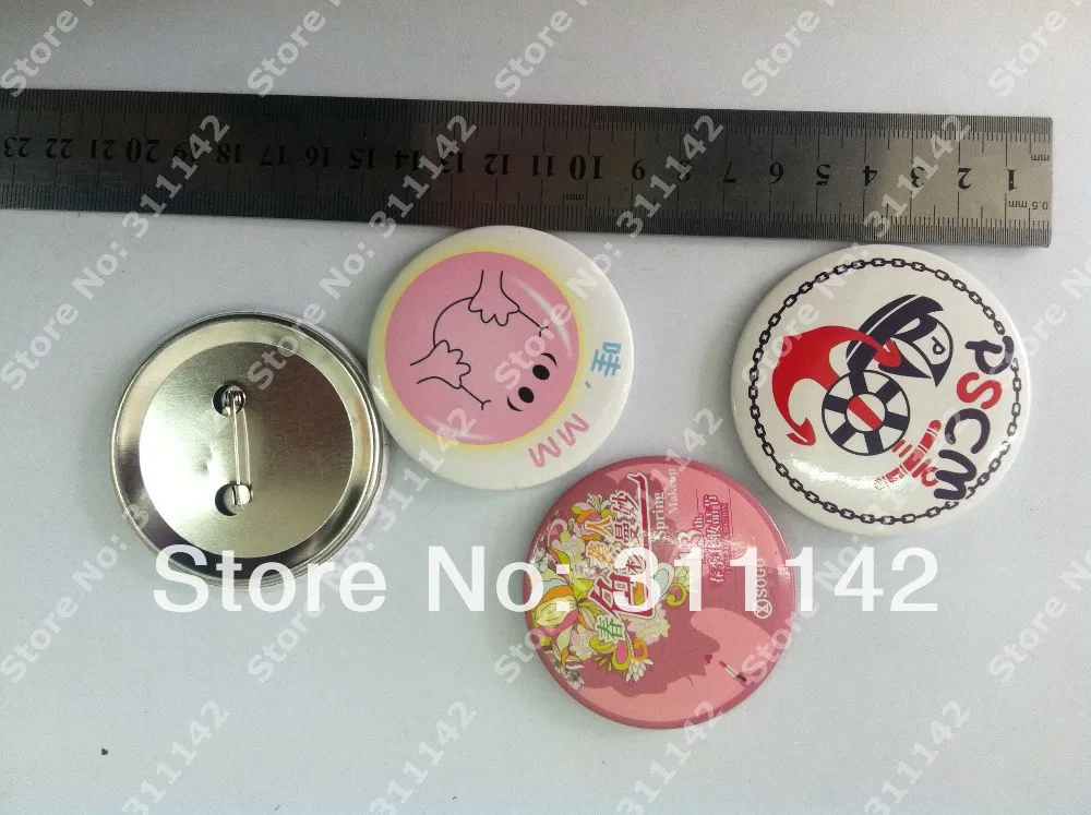 Promotional Button Custom Tin Badges custom logo Pin Badge 6 cm diameter | Канцтовары для офиса и дома
