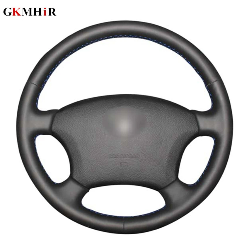 

Black Hand-stitched PU Artificial Leather Car Steering Wheel Cover for Toyota Land Cruiser Prado 120 2004-2009 Land Cruiser