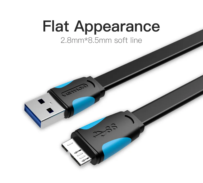 Vention Micro USB 3,0 кабель для передачи данных Micro-B кабель для быстрой зарядки для жесткого диска Galaxy Note 3 Galaxy S5