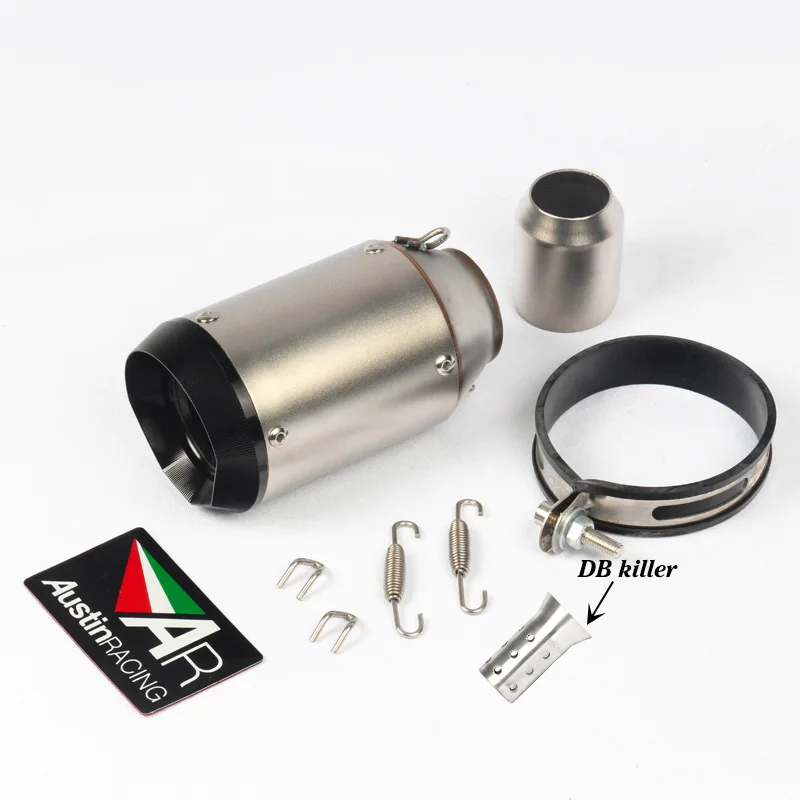 B3 51MM INLET 51/60 мм универсальный глушитель выхлопной трубы мотоцикла Остин гонки AR выхлопных газов для R6 mt09 ninja400 Z250 z900 z1000 gsxr600 r3 S1000rr r1 - Цвет: B3 51MM INLET