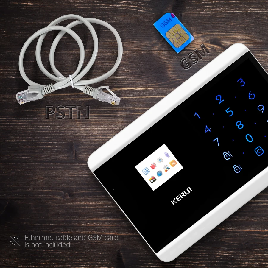 Домашняя сигнализация KERUI 8218G Двойная сеть GSM PSTN система безопасности с датчиком