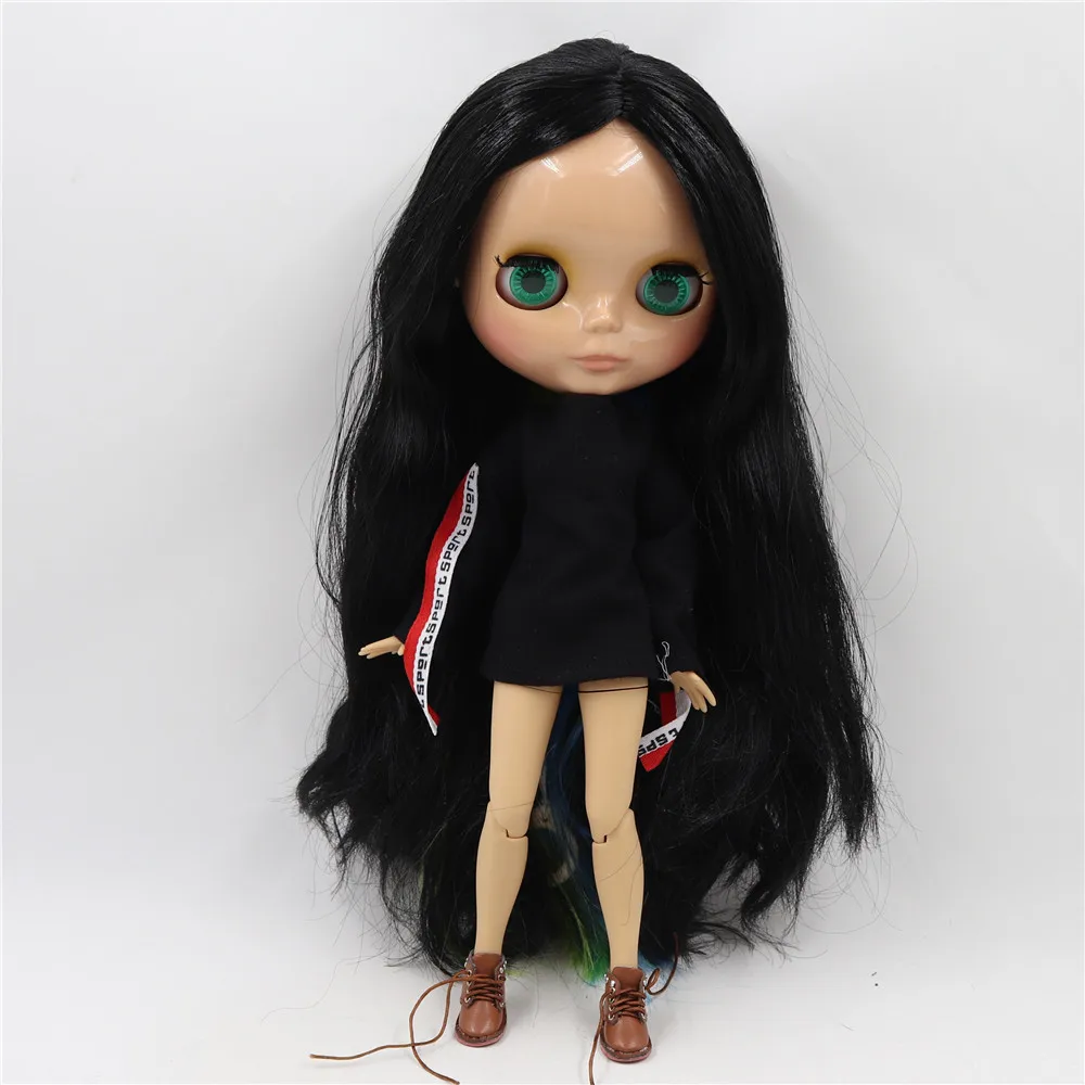 Ледяной DBS Blyth кукольные 1/6 30 см bjd загорелая кожа шарнирное тело черный смешанный