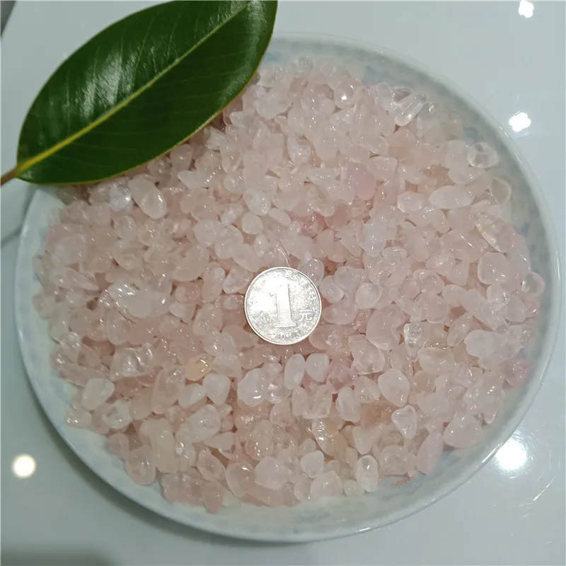 100g natural Rose Quartz Pink Crystal gravel mineral purify degaussing Fish tank Ornamental Specimen collection geological 1cm | Дом и сад
