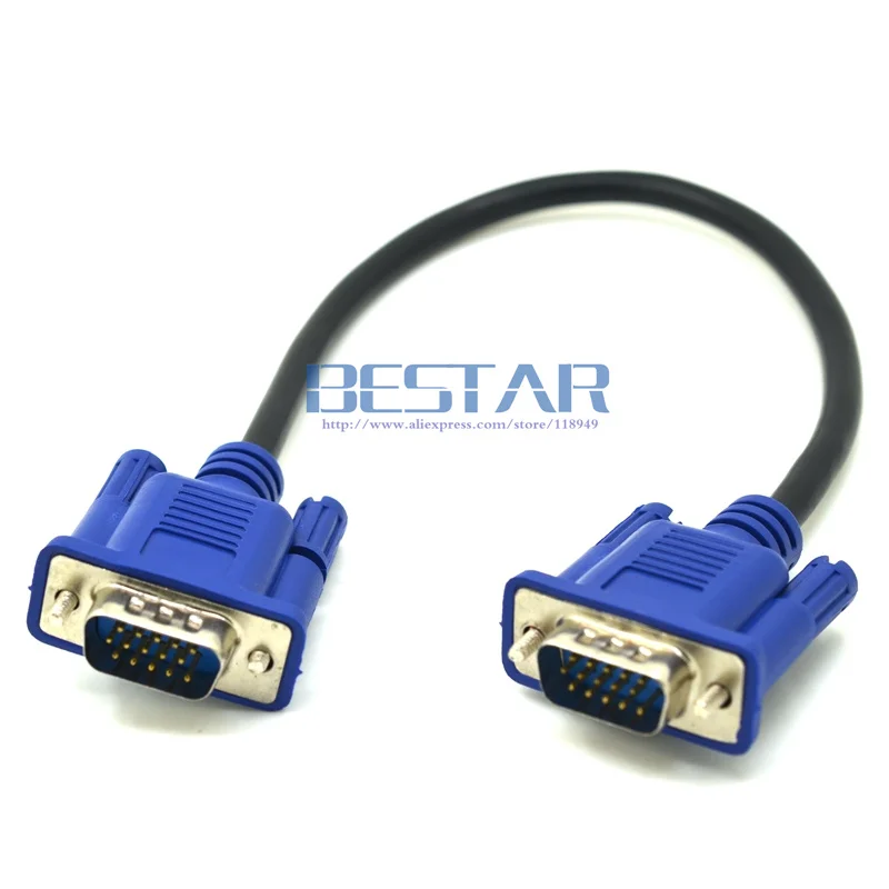 

Короткий видеокабель HD15Pin VGA D-Sub, 25 см/10 дюймов, штекер-штекер M/M, штекер-гнездо и гнездо-гнездо для монитора