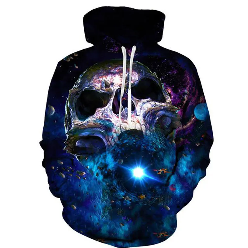 

Autumn Men Coat Skull Hoodies 3d Men Hoodies Ghost Cartoon Graffiti Hooded Sweatshirts Men Hip Hop Rock Cool Outwear 3d Pullover