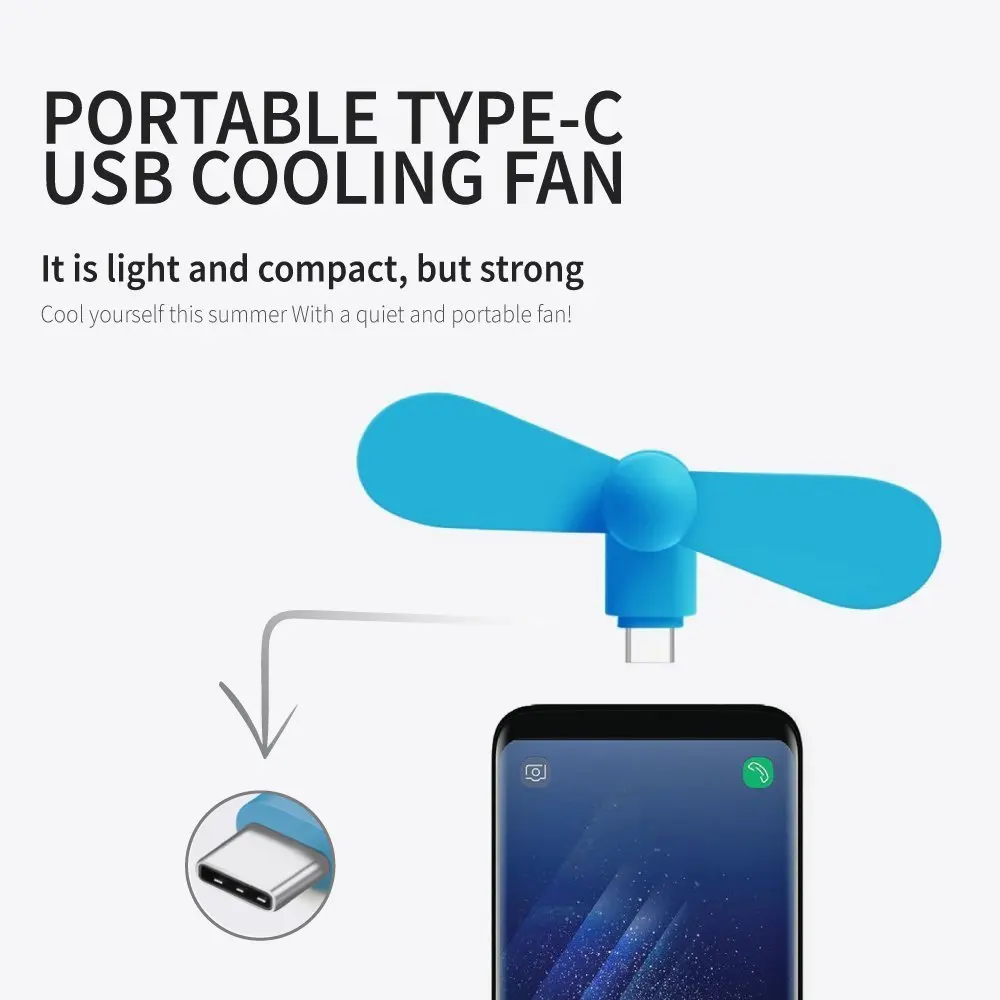 Мобильный телефон NYFundas мини вентилятор Micro Usb Type C для Samsung Galaxy S10 S9 S8 Plus Huawei P30 P20 Pro One